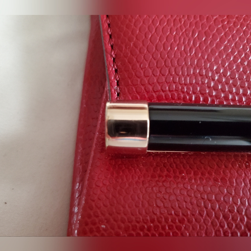 Diane Von Furstenberg Red Lizardskin Leather Envelope Clutch Wallet purse - Picture 4 of 14